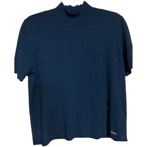 T. Tahari Women’s X-Large Stretchy Mock Neck Knit Blouse